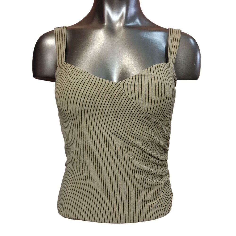 Express One Eleven Women's Brown Cropped Tank Top Small